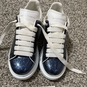 Alexander McQueen Blue Glitter Sneakers (USED)